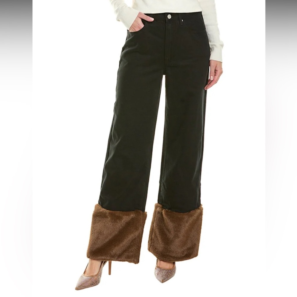 NWT WEWOREWHAT Size 31 Denim fur jeans